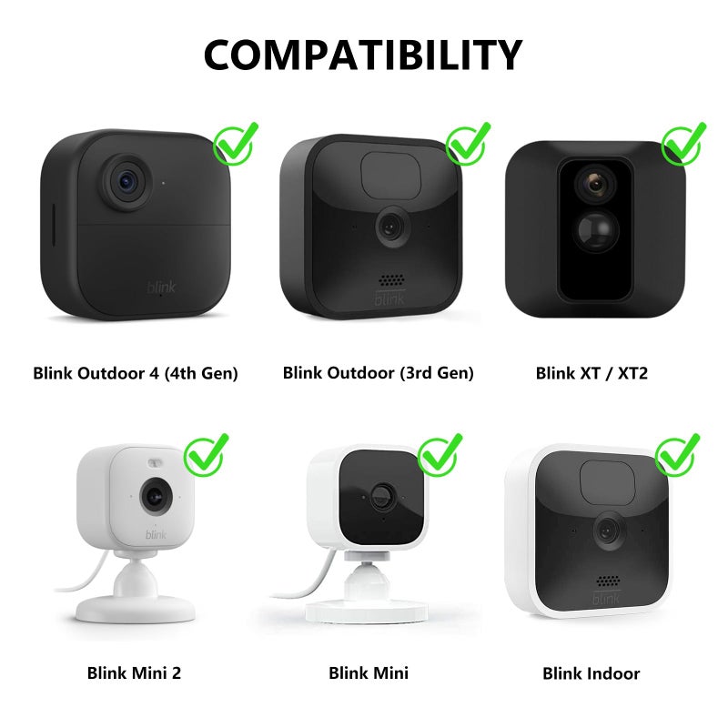 ALERTCAM 2Pack Flexible Twist Mount for Blink XT, Blink XT2, Blink Mini, Blink Outdoor 4 (4th Gen) / (3rd Gen) Home Security Camera System - Black - Image 2
